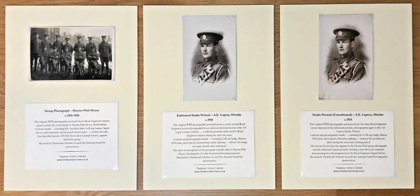 Royal Engineers Signal Service Training Photographs, Hitchin & Haynes Park (1915–1916)